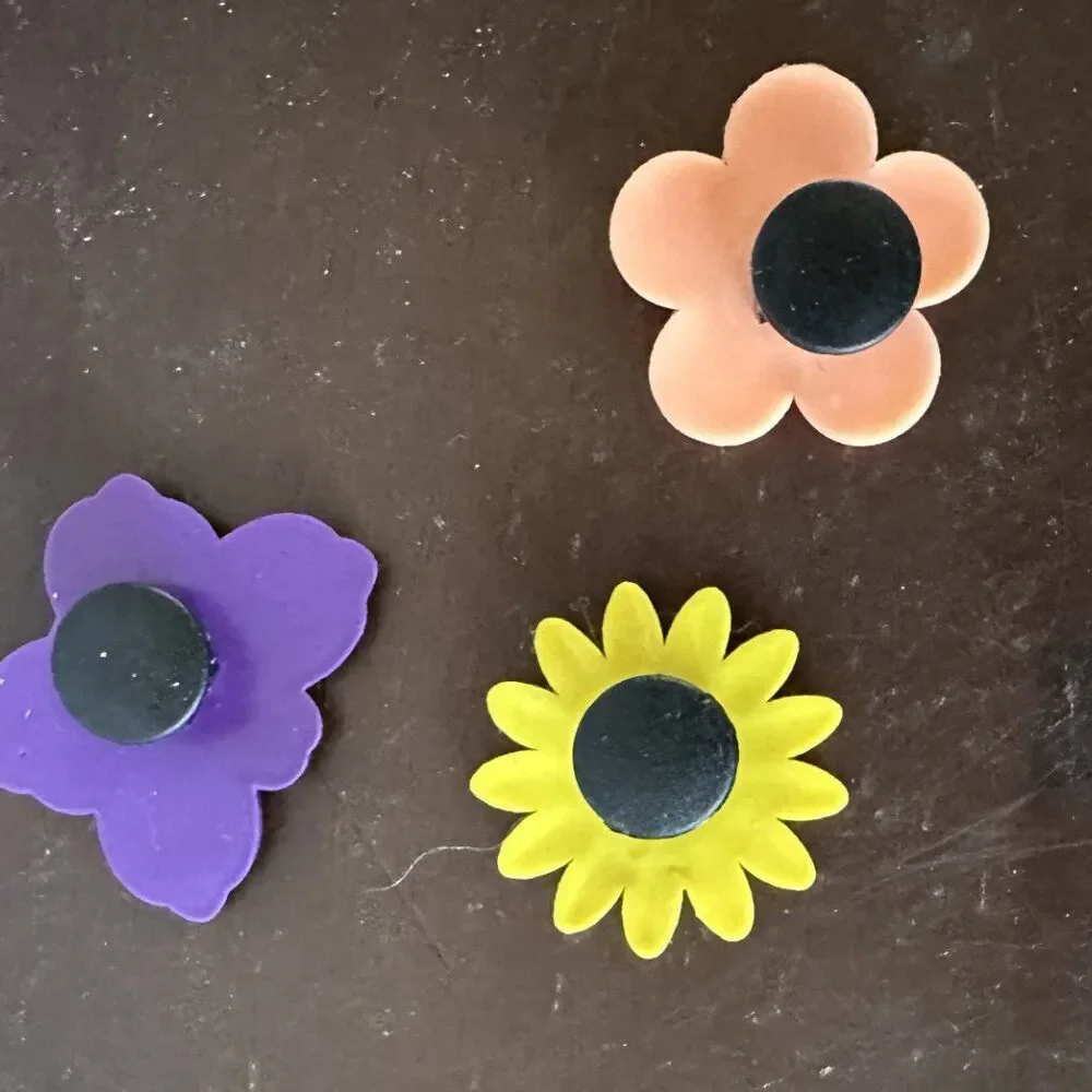 Blue Butterfly & Orange Yellow Flower Shoe Charms Set Cute Accessories for Crocs